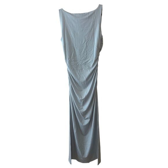 Reformation NWT Benson Knit Maxi Dress Mineral Blue Size L - Picture 4 of 7